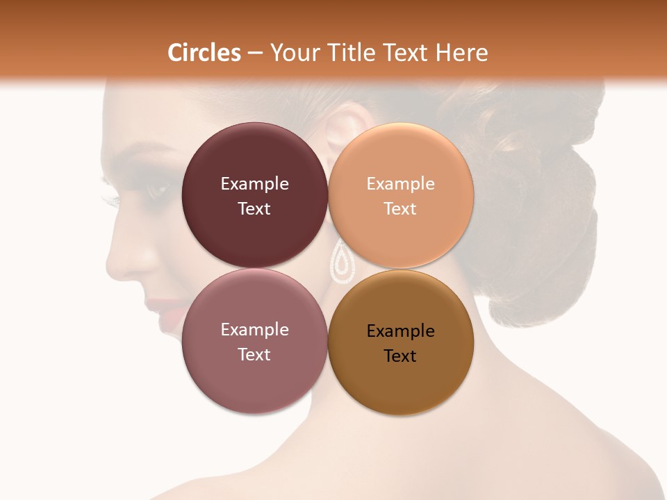 A Woman In A Dress With Her Hair In A Bun PowerPoint Template