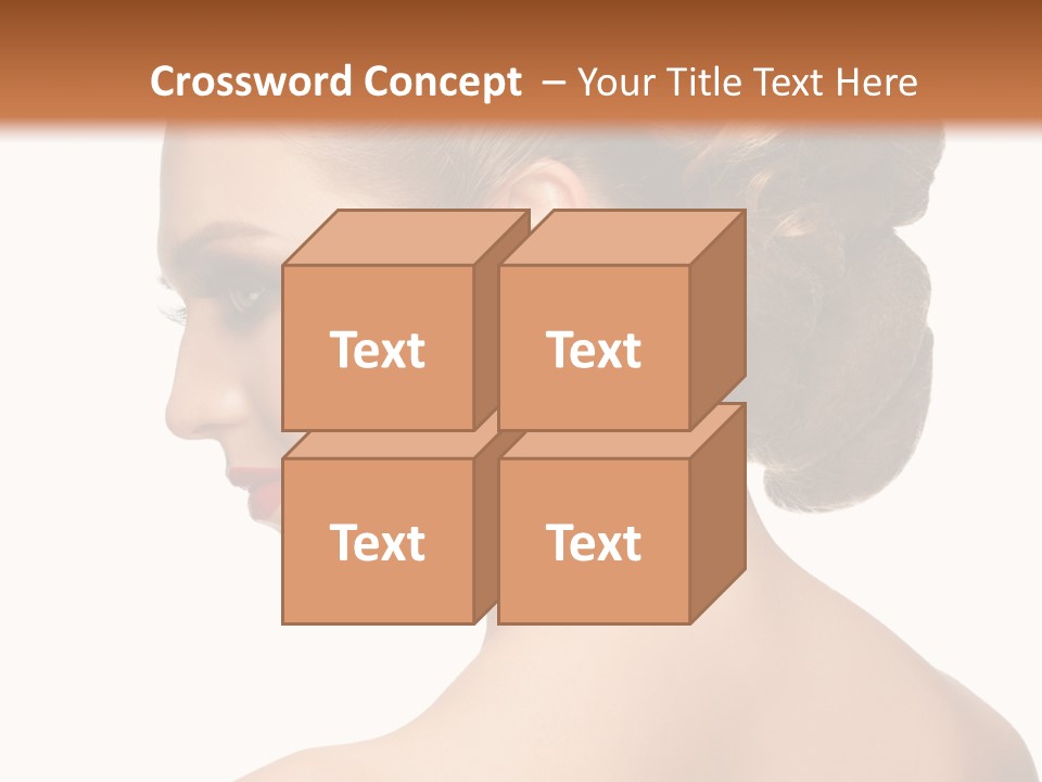 A Woman In A Dress With Her Hair In A Bun PowerPoint Template