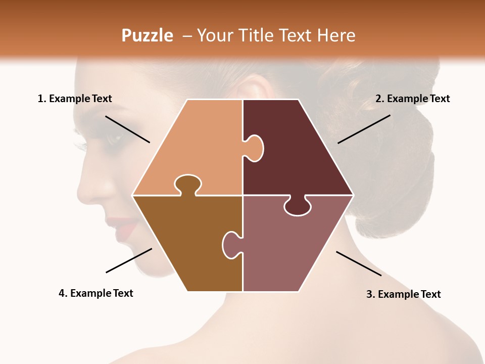 A Woman In A Dress With Her Hair In A Bun PowerPoint Template