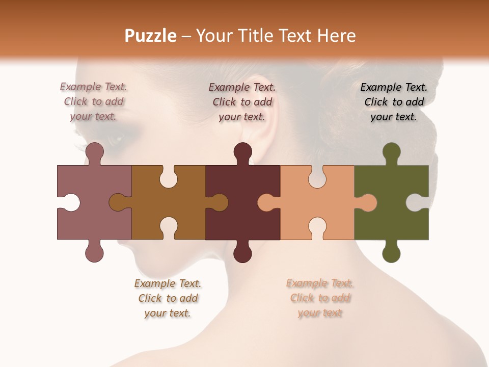 A Woman In A Dress With Her Hair In A Bun PowerPoint Template