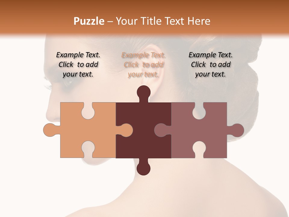 A Woman In A Dress With Her Hair In A Bun PowerPoint Template