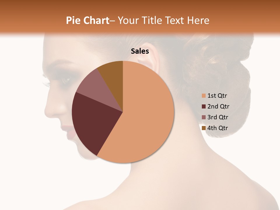 A Woman In A Dress With Her Hair In A Bun PowerPoint Template