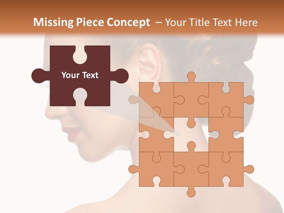 A Woman In A Dress With Her Hair In A Bun PowerPoint Template