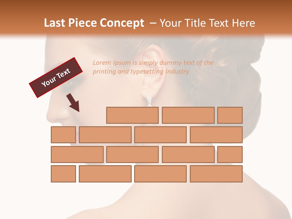 A Woman In A Dress With Her Hair In A Bun PowerPoint Template