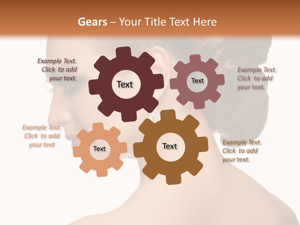 A Woman In A Dress With Her Hair In A Bun PowerPoint Template