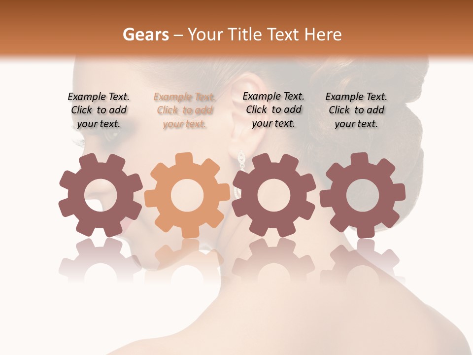 A Woman In A Dress With Her Hair In A Bun PowerPoint Template