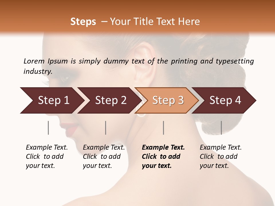 A Woman In A Dress With Her Hair In A Bun PowerPoint Template