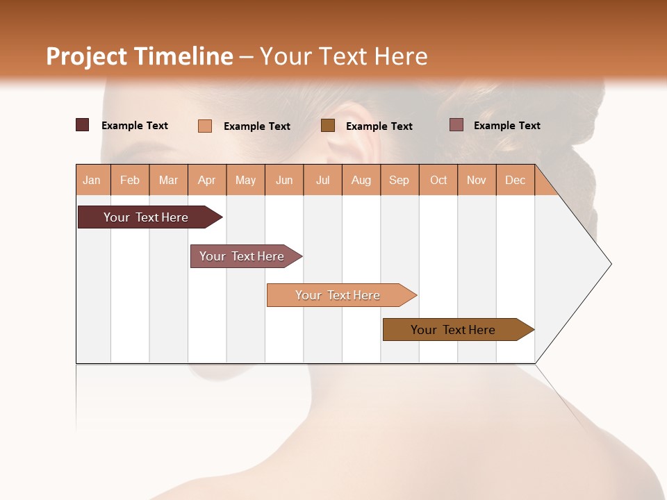 A Woman In A Dress With Her Hair In A Bun PowerPoint Template