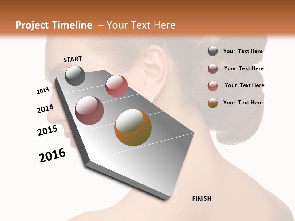 A Woman In A Dress With Her Hair In A Bun PowerPoint Template