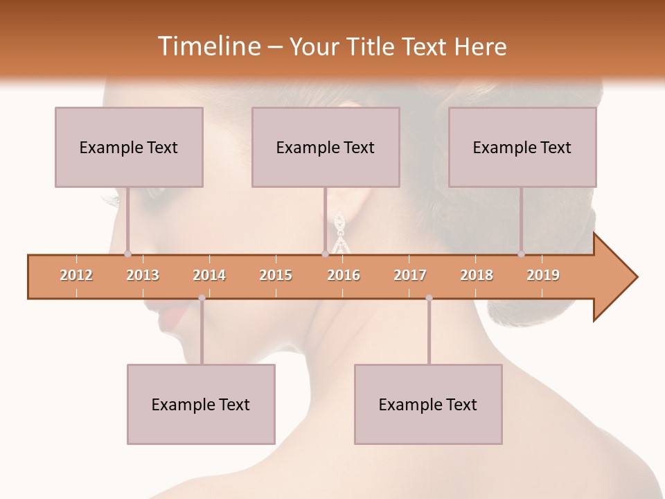 A Woman In A Dress With Her Hair In A Bun PowerPoint Template