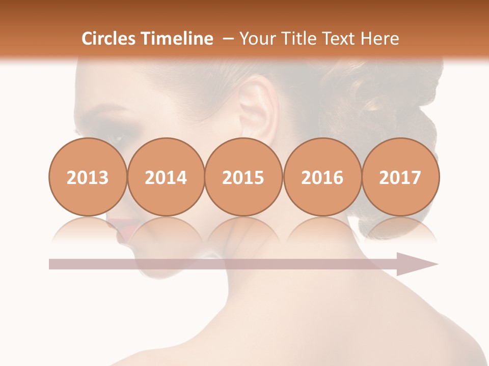 A Woman In A Dress With Her Hair In A Bun PowerPoint Template