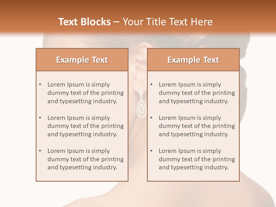 A Woman In A Dress With Her Hair In A Bun PowerPoint Template