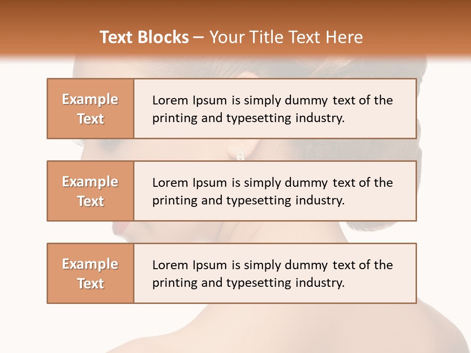 A Woman In A Dress With Her Hair In A Bun PowerPoint Template