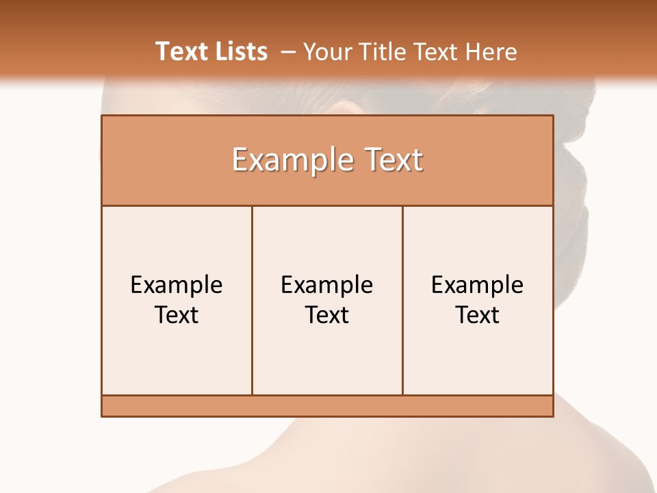 A Woman In A Dress With Her Hair In A Bun PowerPoint Template