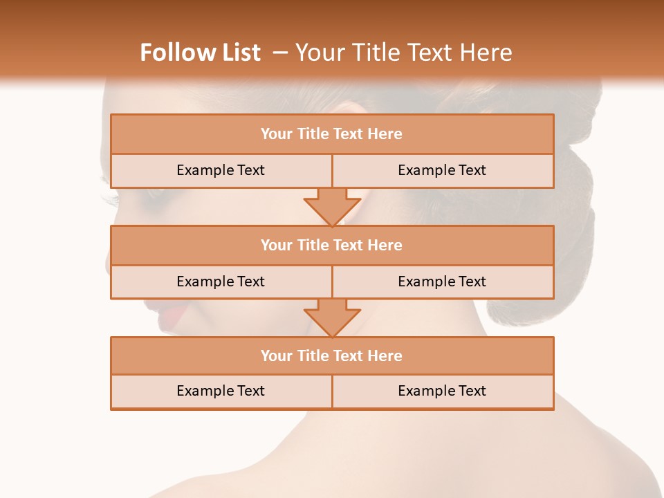 A Woman In A Dress With Her Hair In A Bun PowerPoint Template