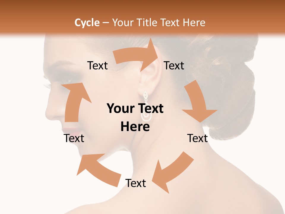 A Woman In A Dress With Her Hair In A Bun PowerPoint Template