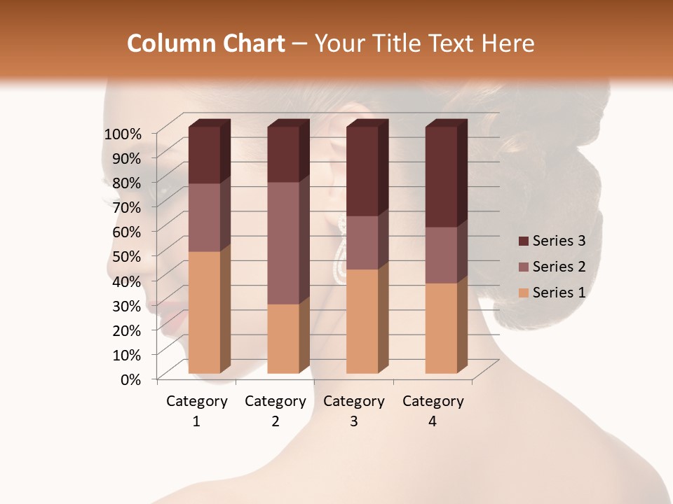 A Woman In A Dress With Her Hair In A Bun PowerPoint Template