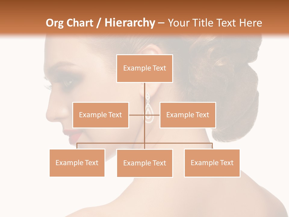 A Woman In A Dress With Her Hair In A Bun PowerPoint Template