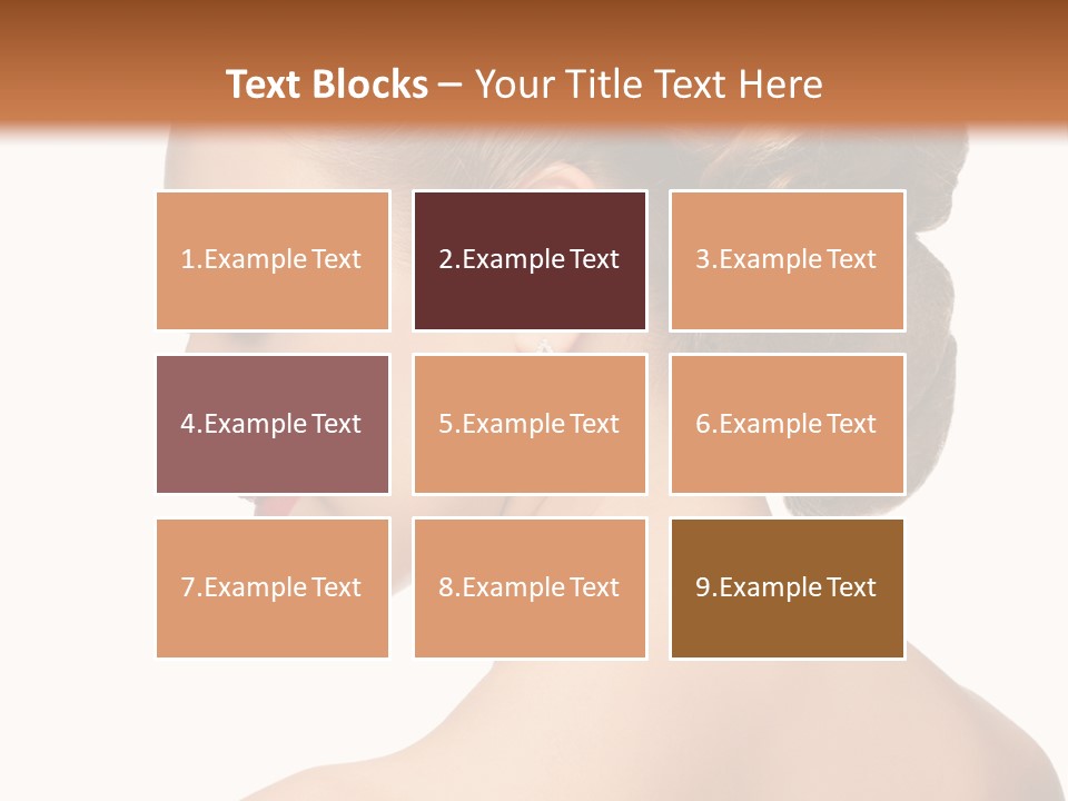 A Woman In A Dress With Her Hair In A Bun PowerPoint Template