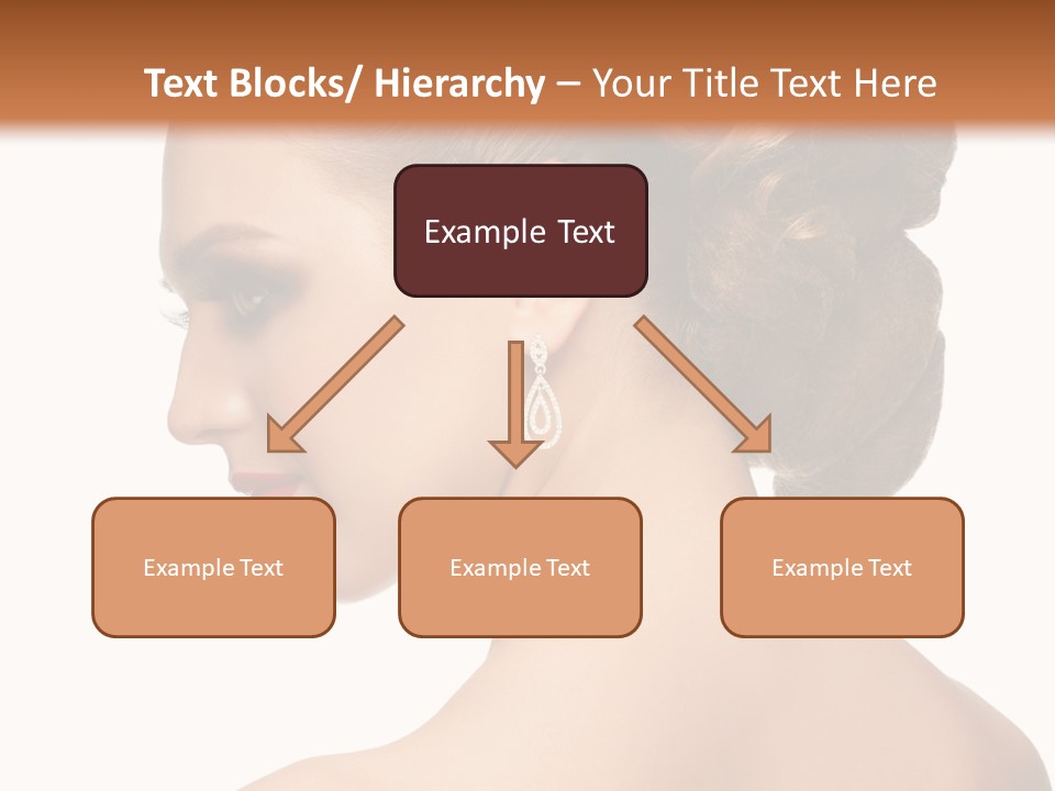 A Woman In A Dress With Her Hair In A Bun PowerPoint Template