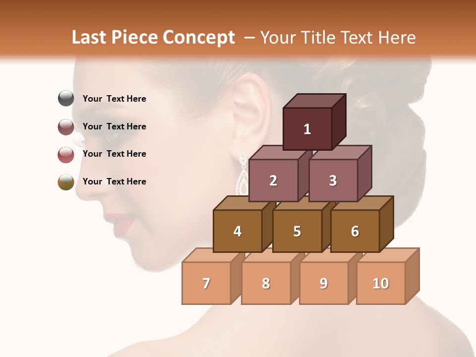 A Woman In A Dress With Her Hair In A Bun PowerPoint Template