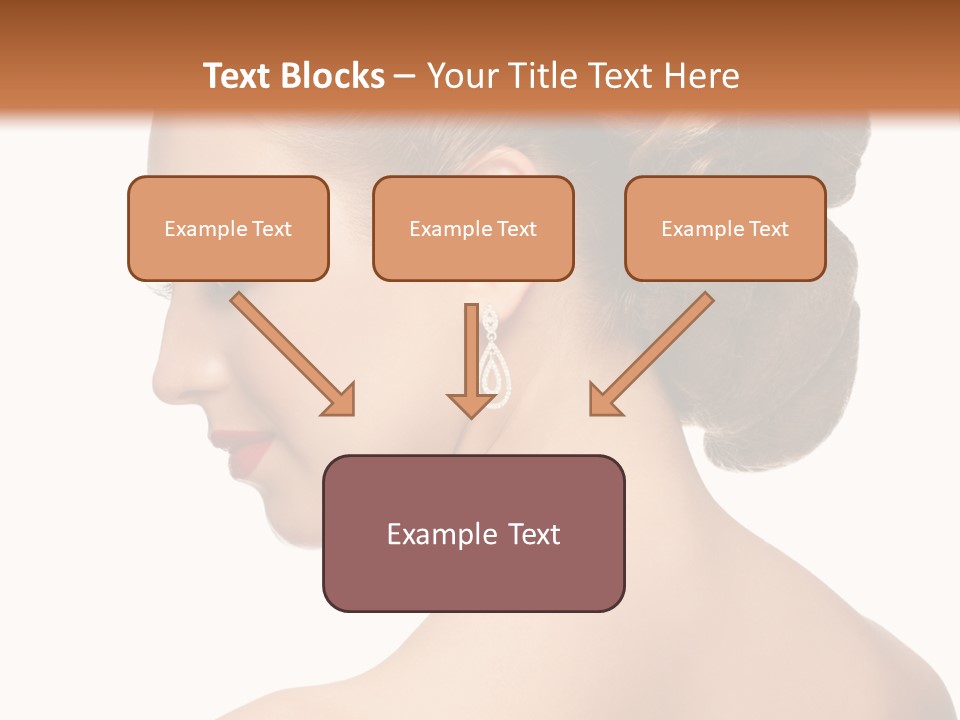 A Woman In A Dress With Her Hair In A Bun PowerPoint Template