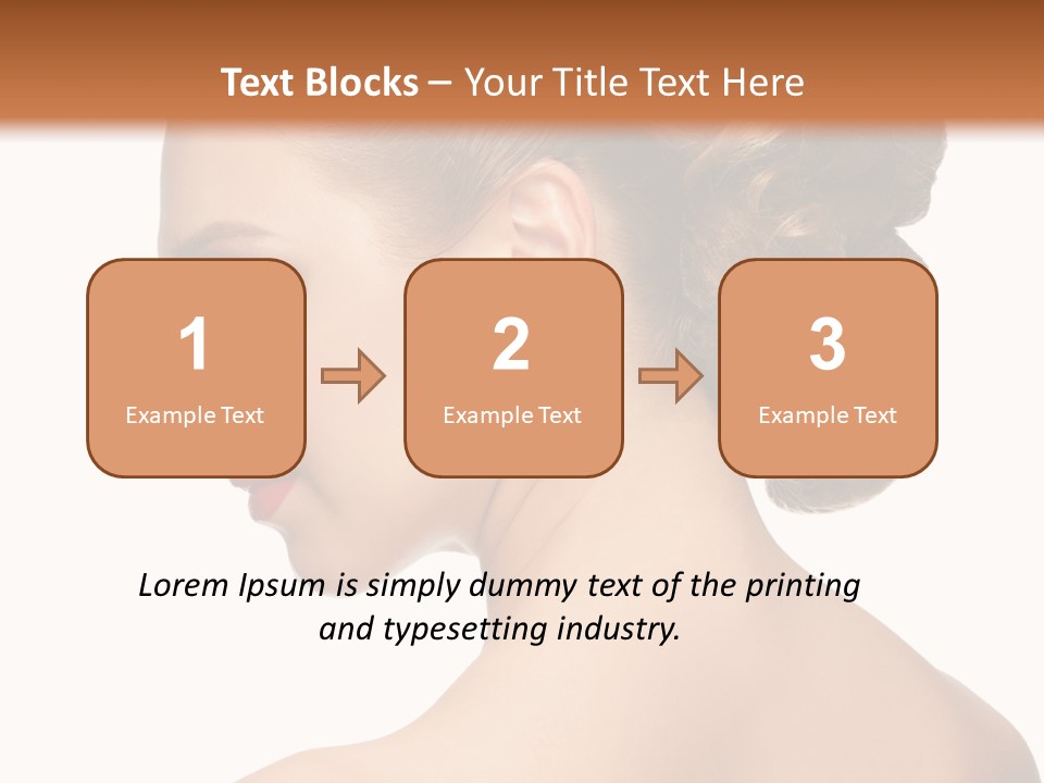 A Woman In A Dress With Her Hair In A Bun PowerPoint Template