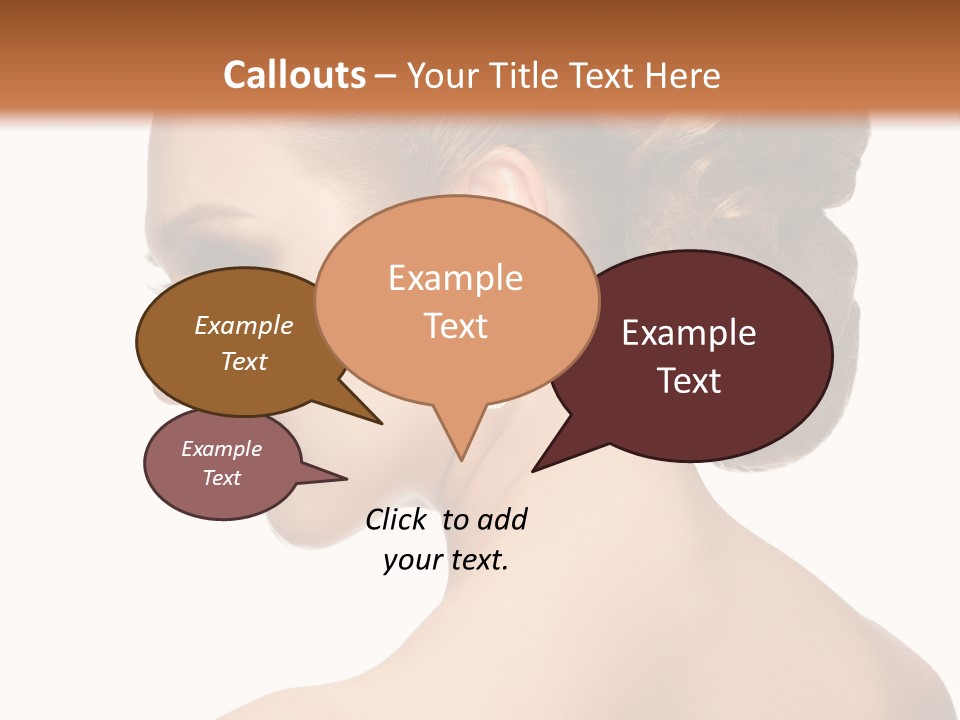 A Woman In A Dress With Her Hair In A Bun PowerPoint Template