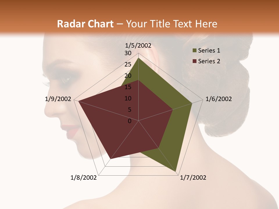 A Woman In A Dress With Her Hair In A Bun PowerPoint Template