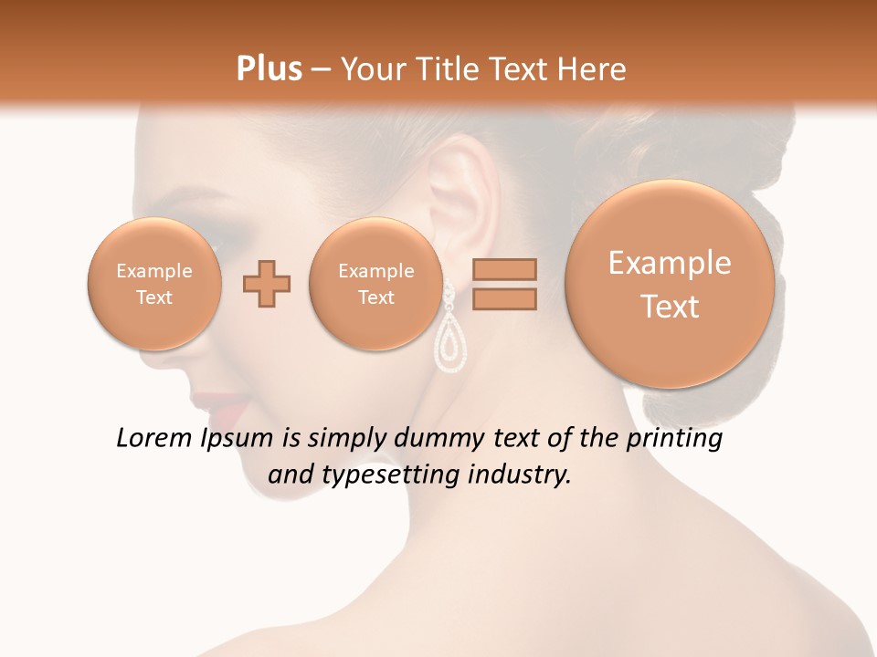 A Woman In A Dress With Her Hair In A Bun PowerPoint Template