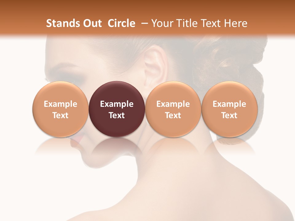 A Woman In A Dress With Her Hair In A Bun PowerPoint Template