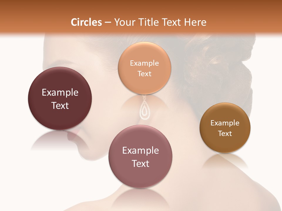 A Woman In A Dress With Her Hair In A Bun PowerPoint Template