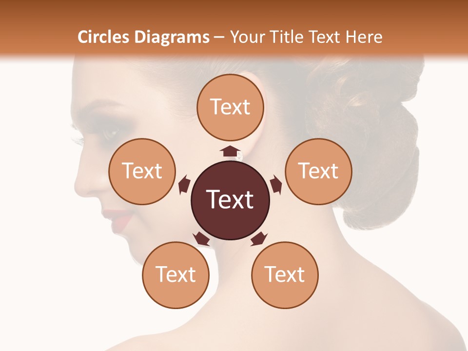 A Woman In A Dress With Her Hair In A Bun PowerPoint Template