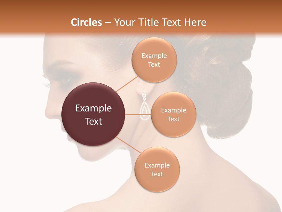 A Woman In A Dress With Her Hair In A Bun PowerPoint Template