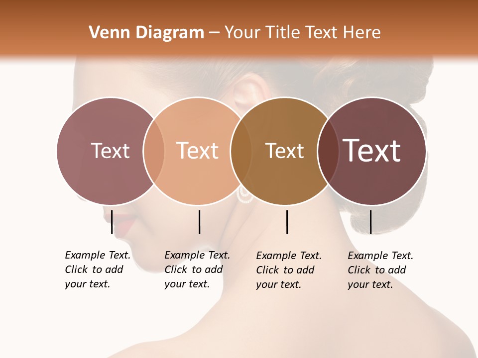 A Woman In A Dress With Her Hair In A Bun PowerPoint Template