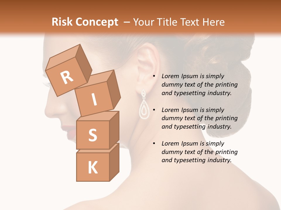 A Woman In A Dress With Her Hair In A Bun PowerPoint Template