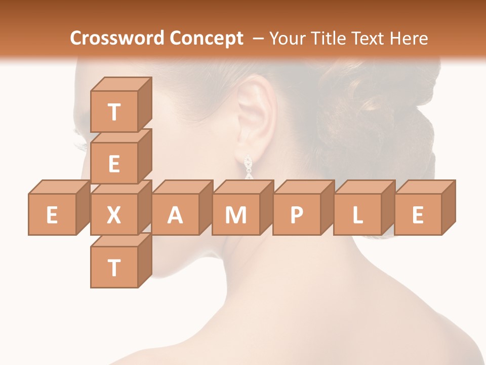 A Woman In A Dress With Her Hair In A Bun PowerPoint Template