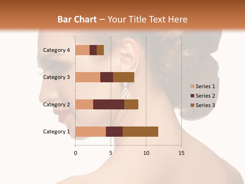 A Woman In A Dress With Her Hair In A Bun PowerPoint Template