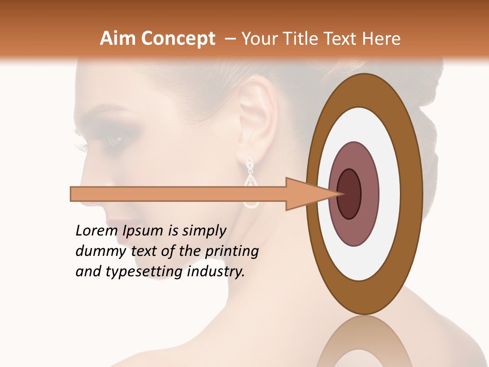 A Woman In A Dress With Her Hair In A Bun PowerPoint Template