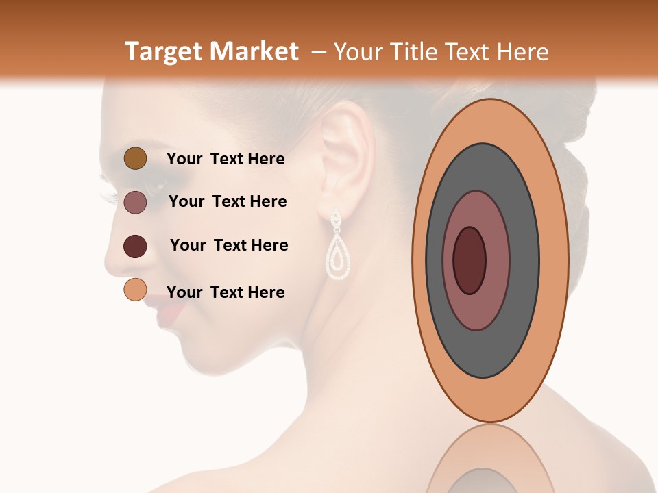 A Woman In A Dress With Her Hair In A Bun PowerPoint Template