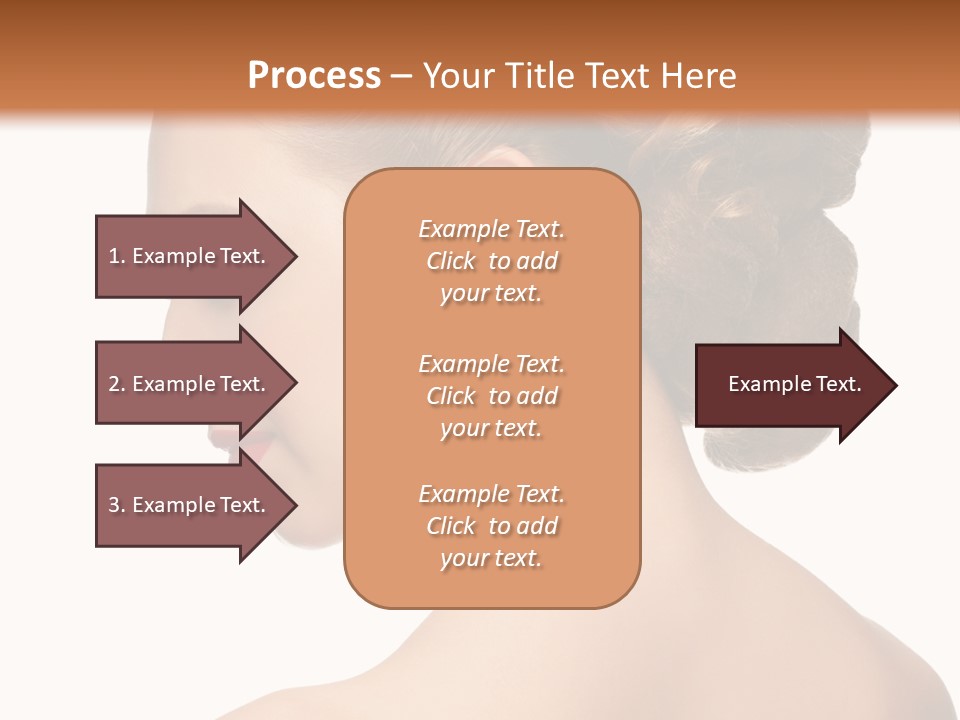 A Woman In A Dress With Her Hair In A Bun PowerPoint Template