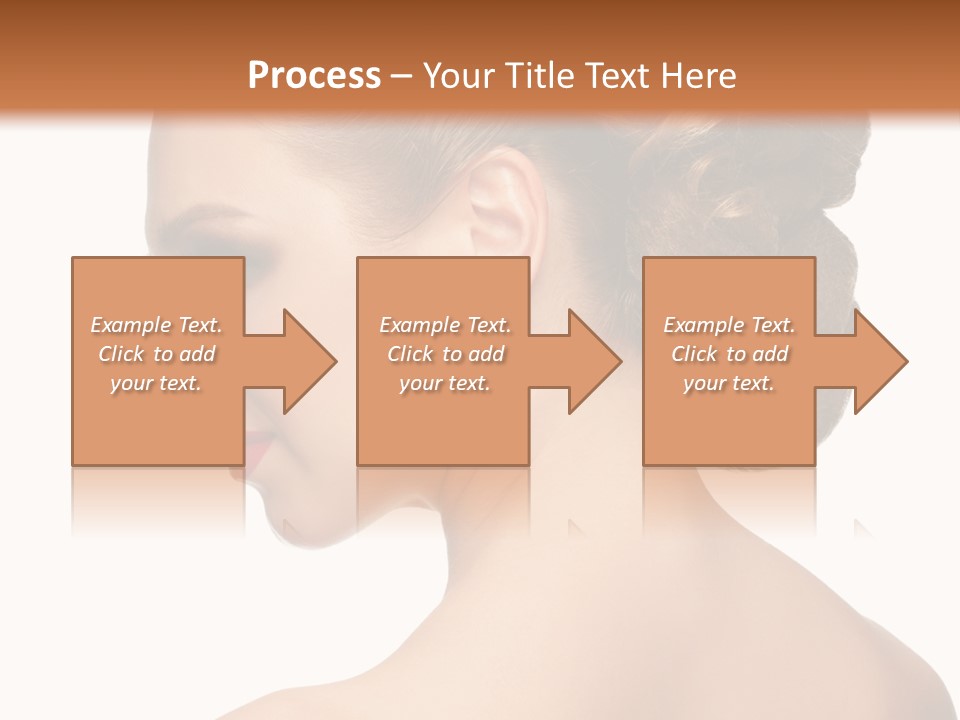 A Woman In A Dress With Her Hair In A Bun PowerPoint Template