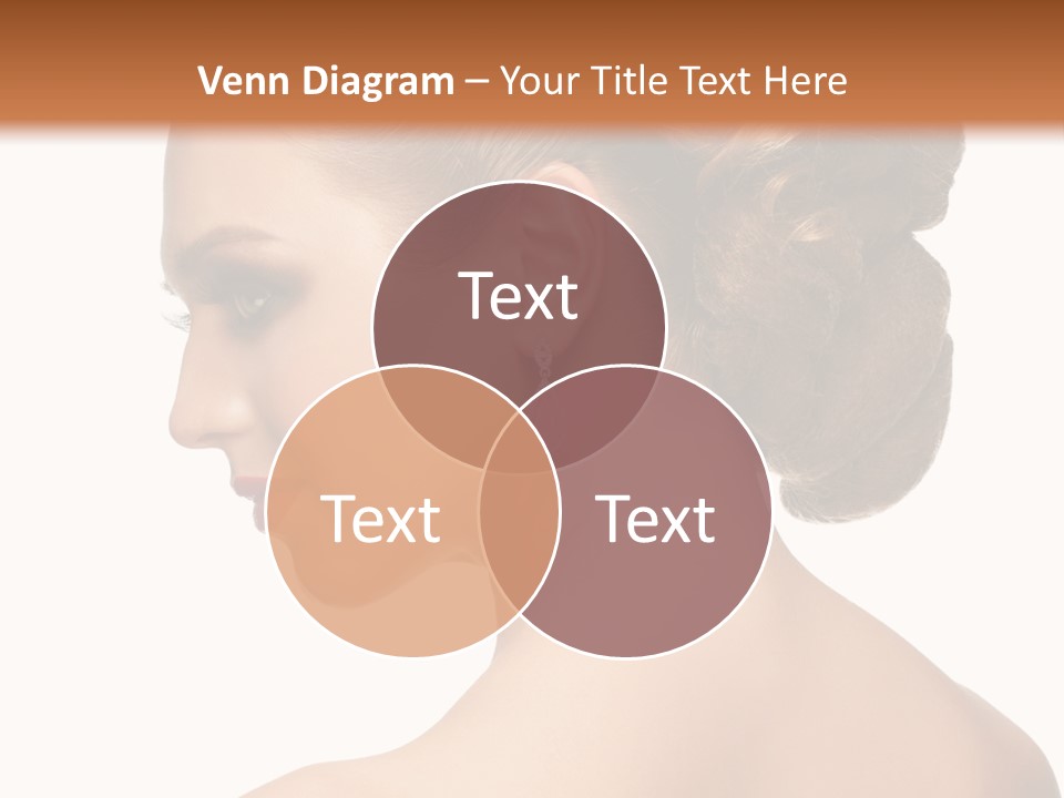 A Woman In A Dress With Her Hair In A Bun PowerPoint Template
