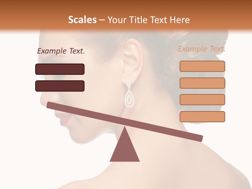 A Woman In A Dress With Her Hair In A Bun PowerPoint Template