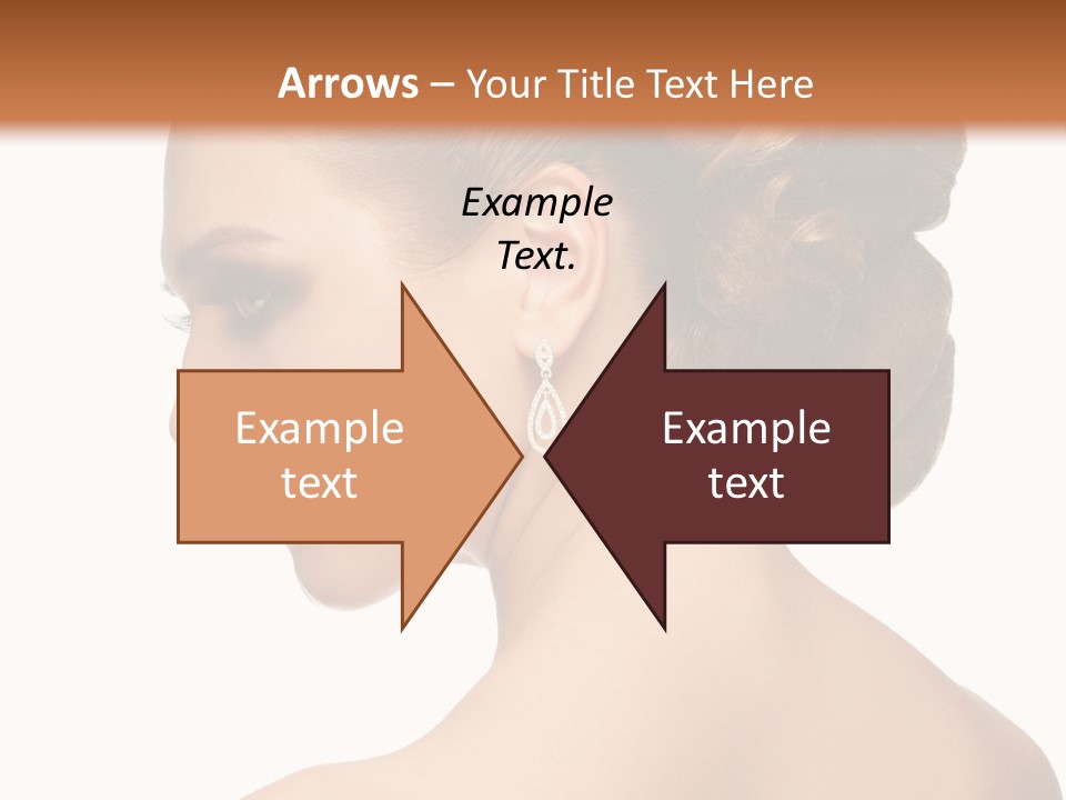 A Woman In A Dress With Her Hair In A Bun PowerPoint Template