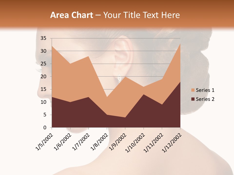 A Woman In A Dress With Her Hair In A Bun PowerPoint Template