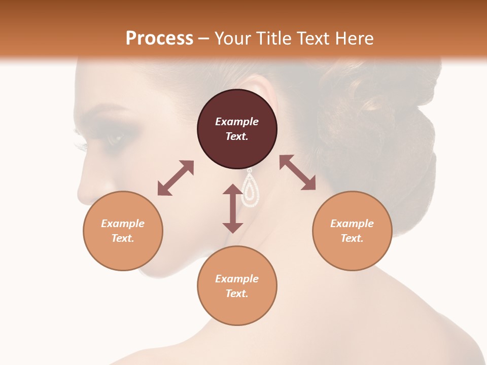 A Woman In A Dress With Her Hair In A Bun PowerPoint Template