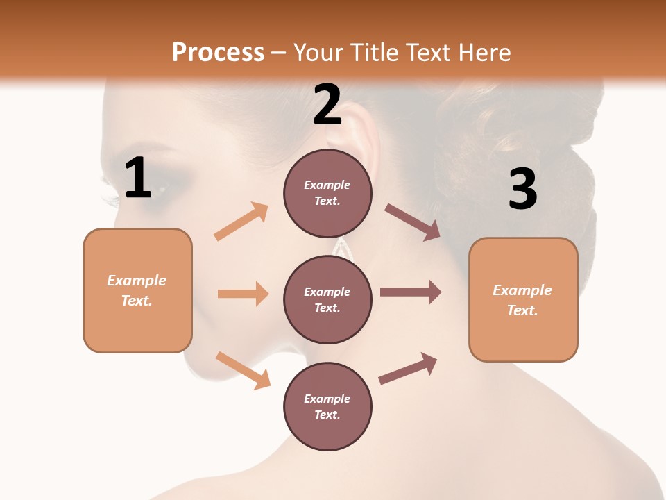 A Woman In A Dress With Her Hair In A Bun PowerPoint Template