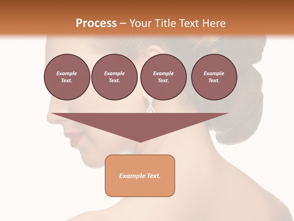 A Woman In A Dress With Her Hair In A Bun PowerPoint Template