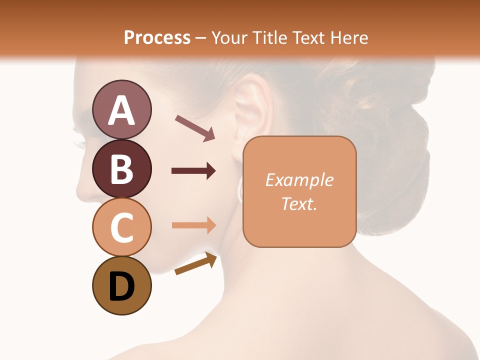 A Woman In A Dress With Her Hair In A Bun PowerPoint Template